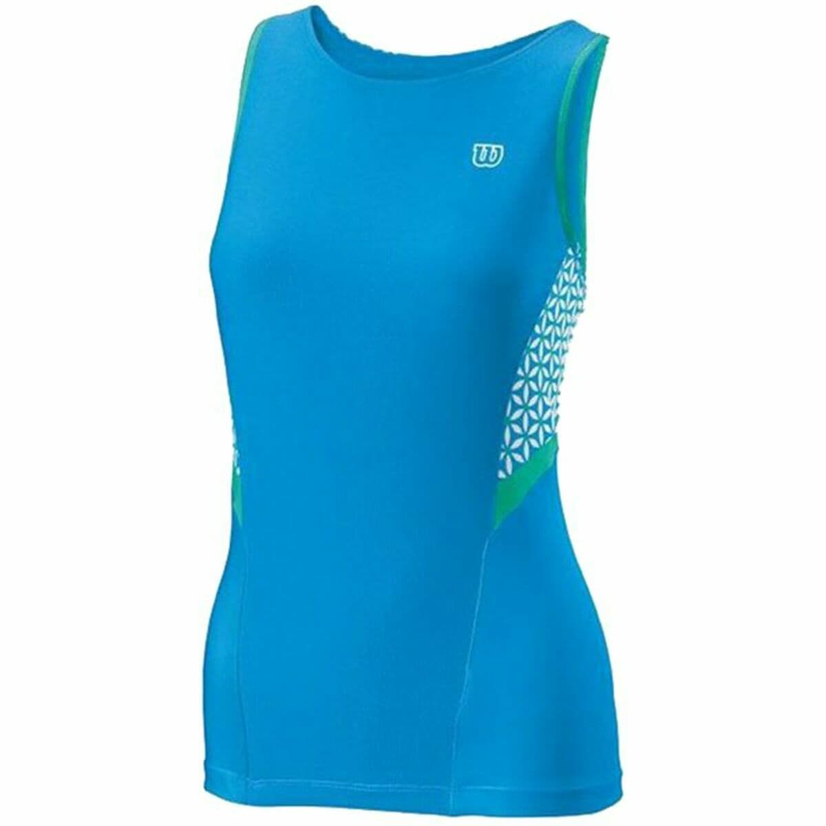 Ärmelloses Damen-T-Shirt Wilson Glamour grün Tennis Reversibel (Restauriert C)