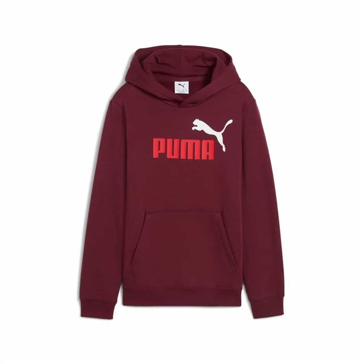 Sweatshirt mit Kapuze für Mädchen Puma Essentials 2 Color No. 1 Granatrot