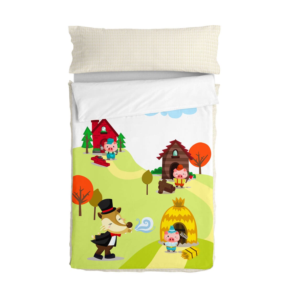 Bettbezug mit Füllung HappyFriday Mr Fox Piggys Bunt 42 x 20 x 50 cm