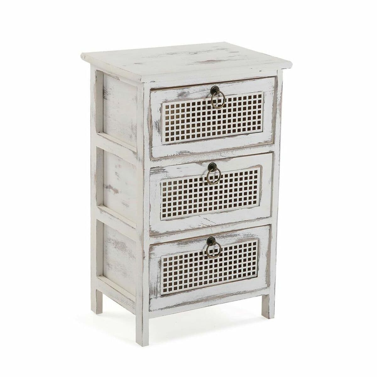 Schubladenschrank Versa Old Weiß (Restauriert A)
