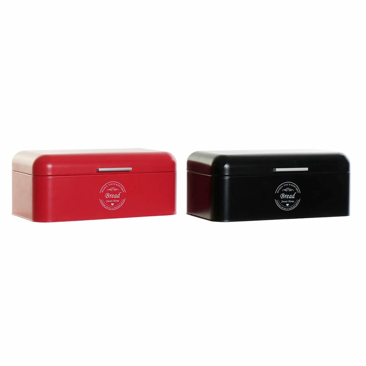 Brotkorb DKD Home Decor 42,5 x 24 x 17 cm Rot Schwarz Metall Vintage (2 Stück)
