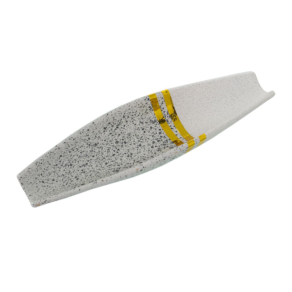 Tischdekoration Alexandra House Living Weiß Silberfarben aus Keramik 35 x 11 x 5 cm