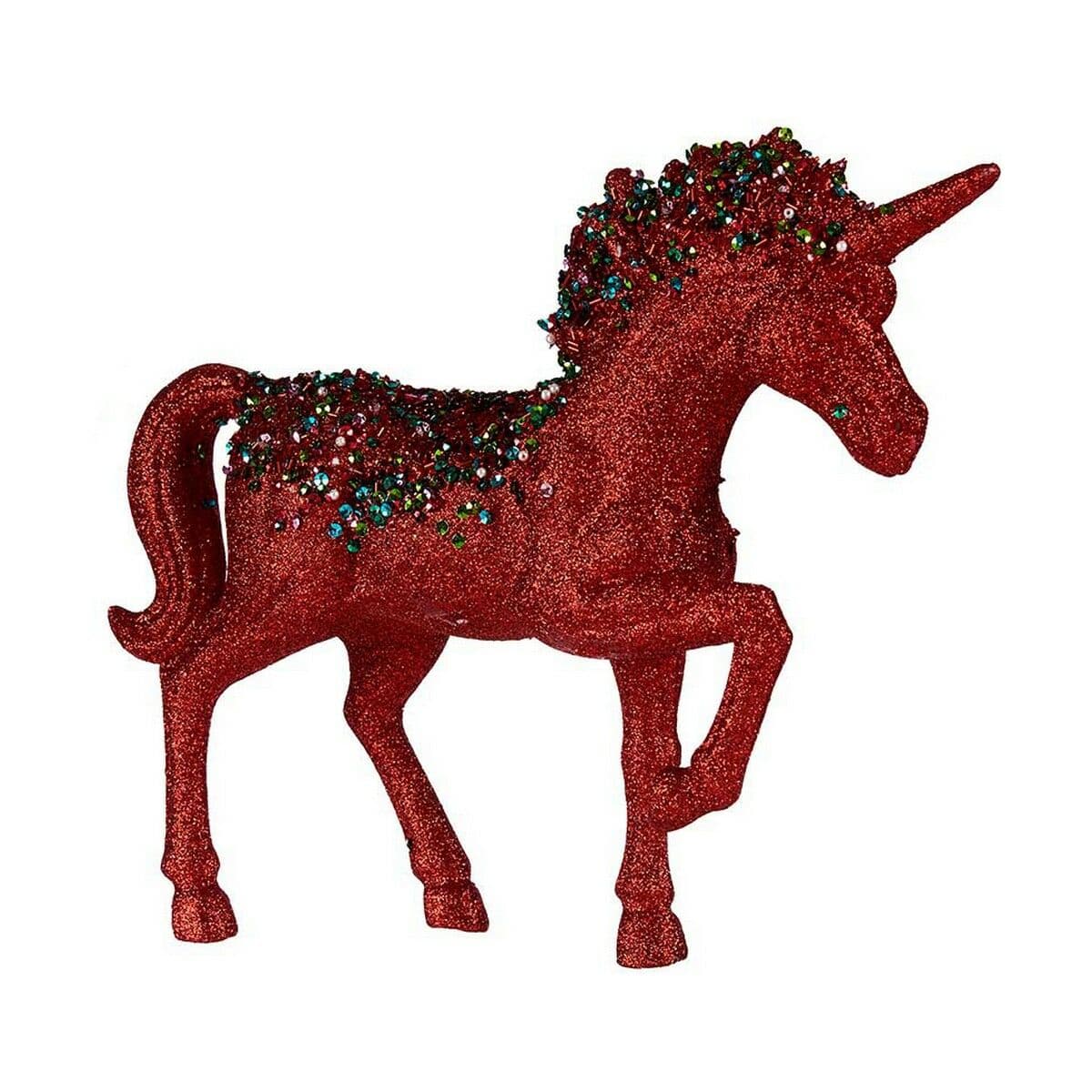 Deko-Figur Krist+ Blau Rot Einhorn 9,5 x 31 x 40 cm