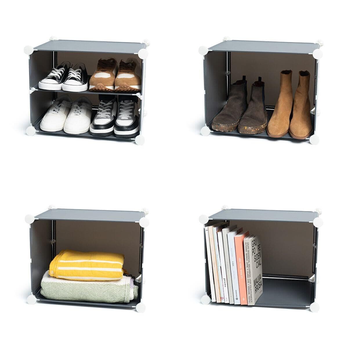 Schuhschrank Grau (Restauriert C)