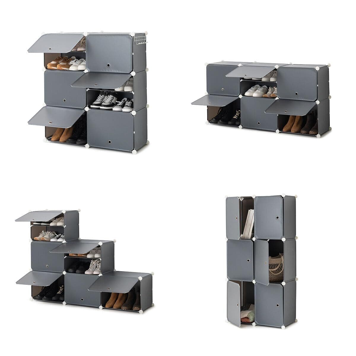 Tragbares Modul-Schuhregal InnovaGoods Grau (Restauriert A)