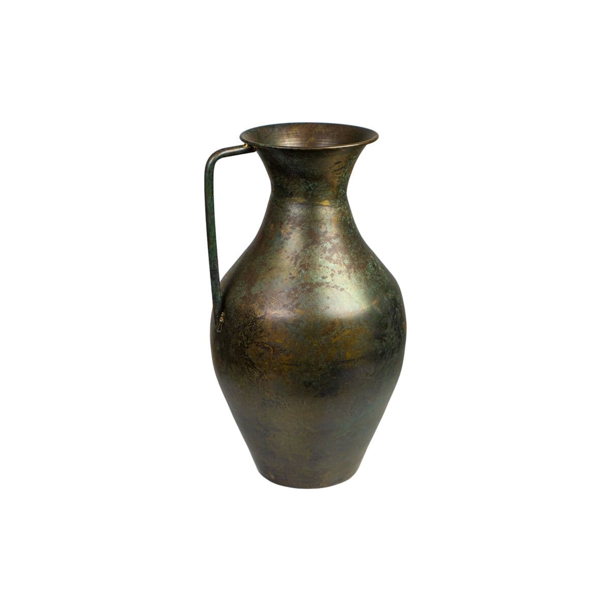 Vase Romimex Antique Braun Metall Mit Griff
