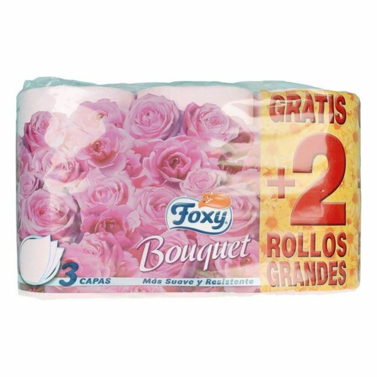 Toilettenpapierrollen Foxy Bouquet 3 Schichten 6 Stücke