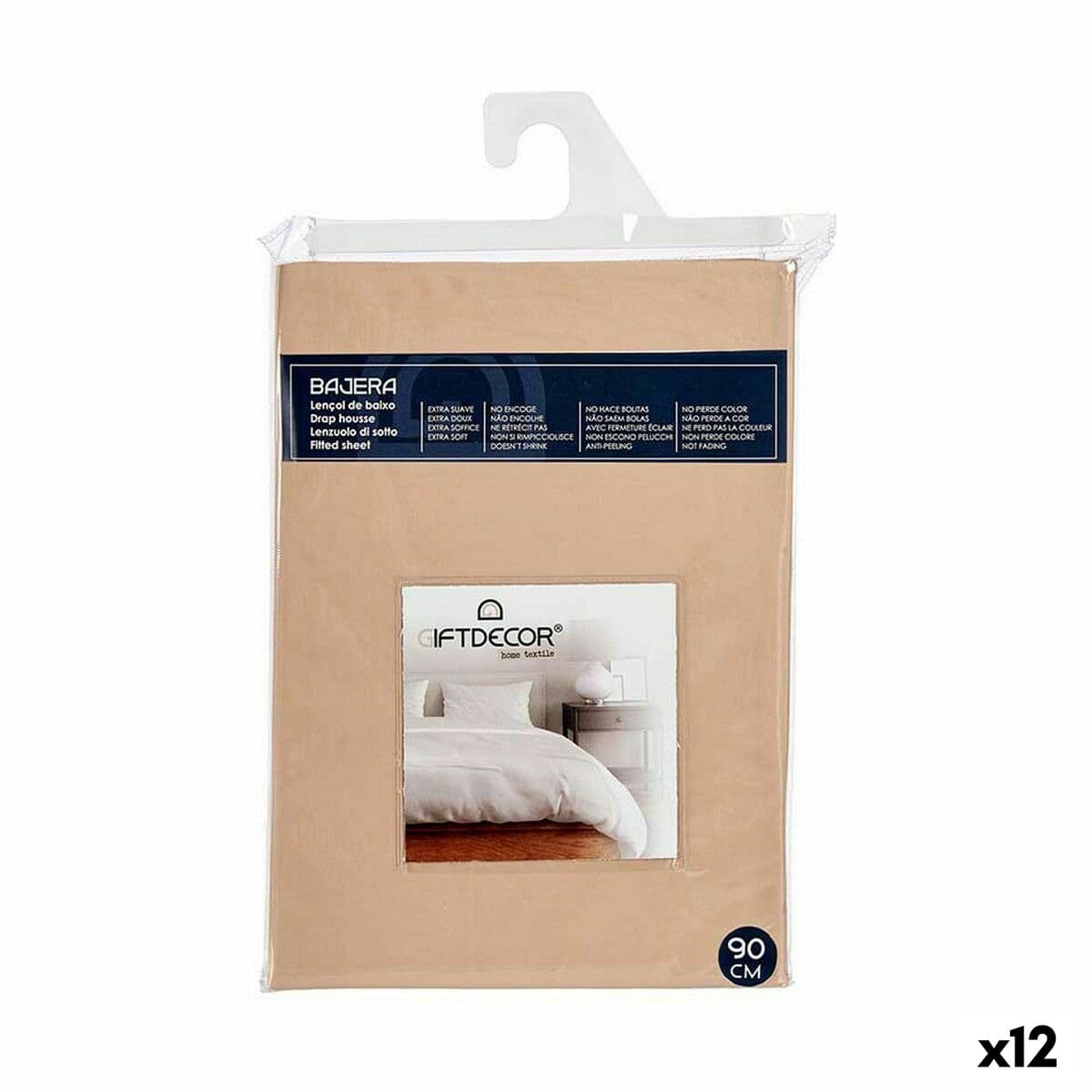 Bettlaken Gift Decor Beige 90 cm (12 Stück)