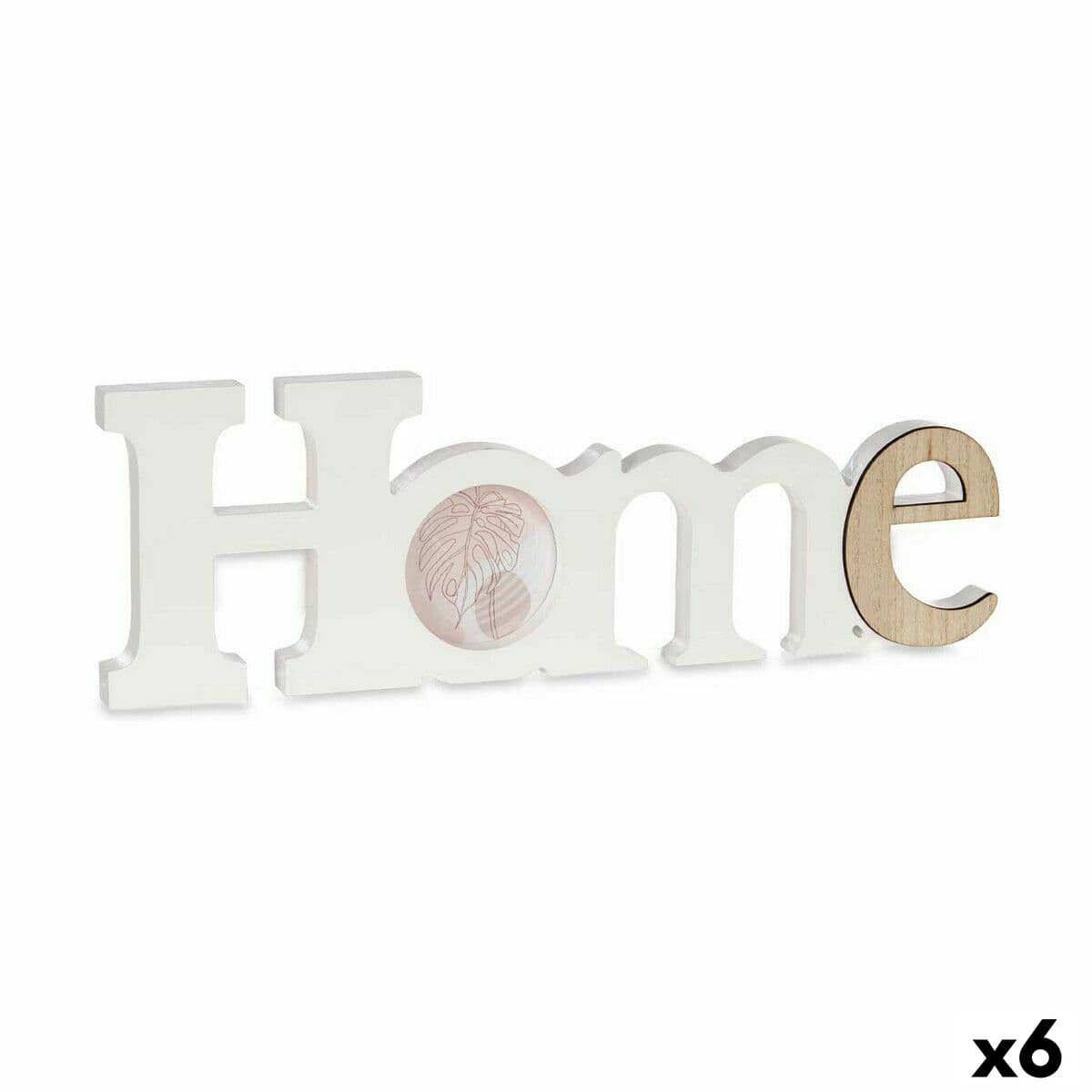 Fotorahmen Gift Decor Home Weiß Braun Holz MDF (6 Stück)