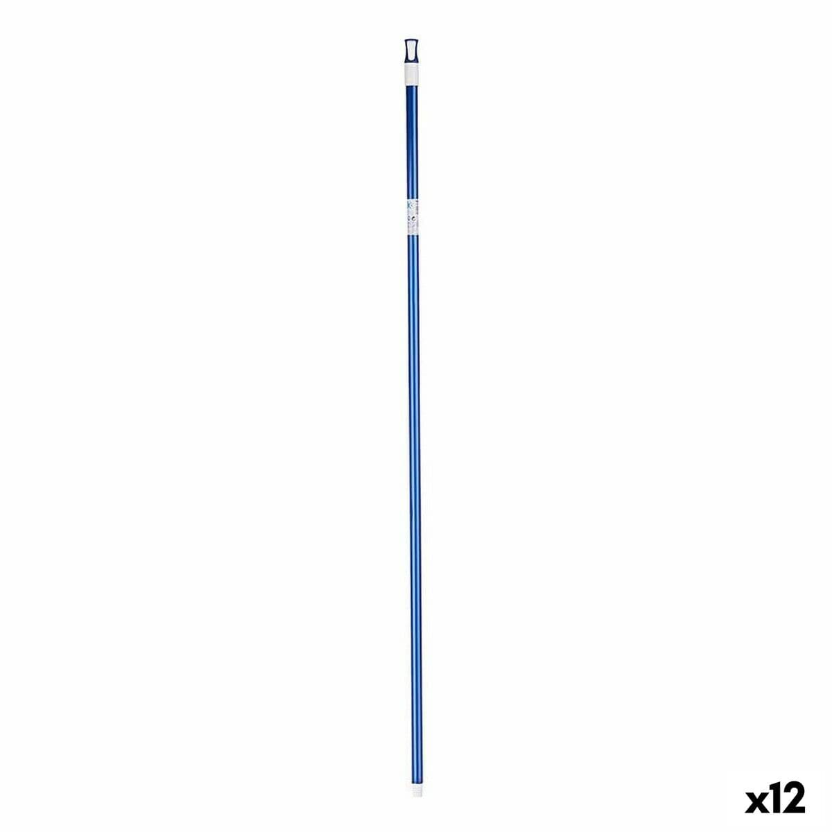 Besenstiel Blau Metall 2,3 x 130 x 2,3 cm (12 Stück)