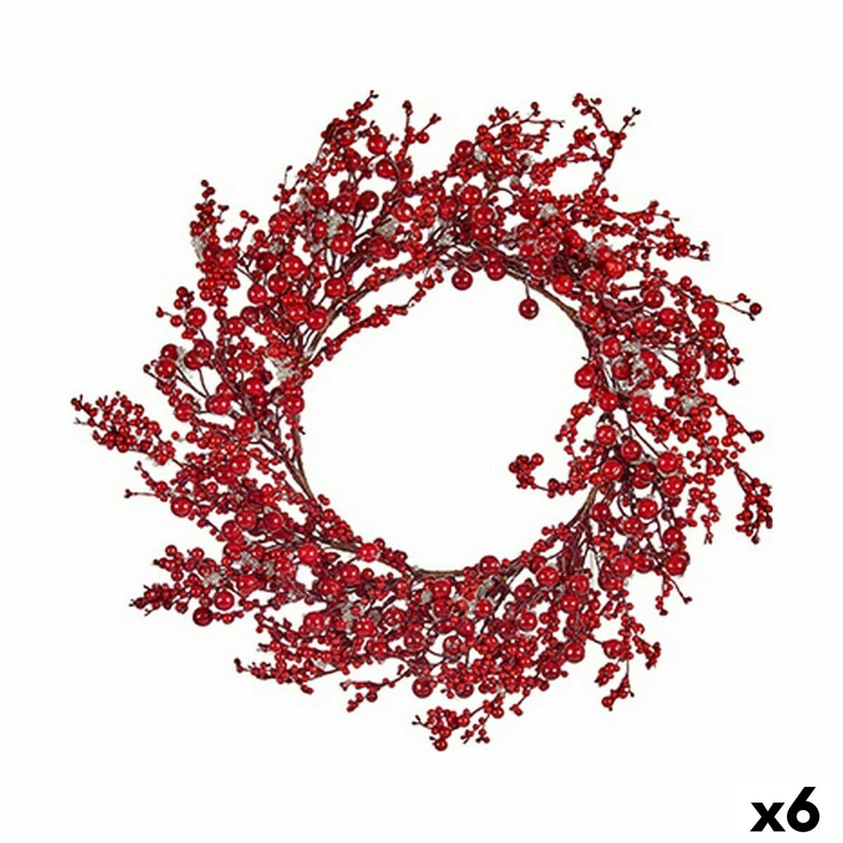 Weihnachtskranz Krist+ Rot Kunststoff 48 x 10 x 48 cm (6 Stück)