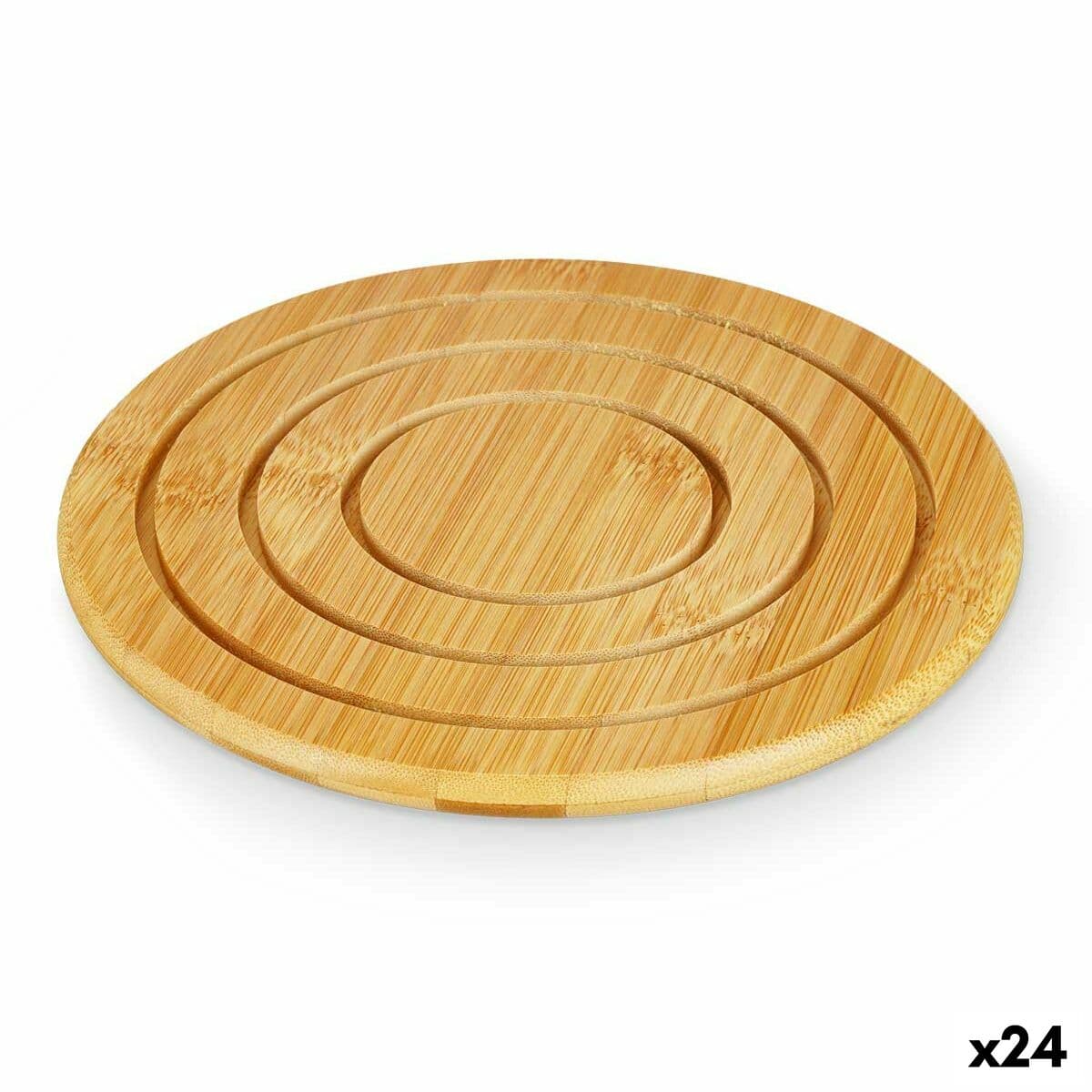 Untersetzer Kinvara natürlich Bambus rund 19 x 1 x 19 cm (24 Stück)