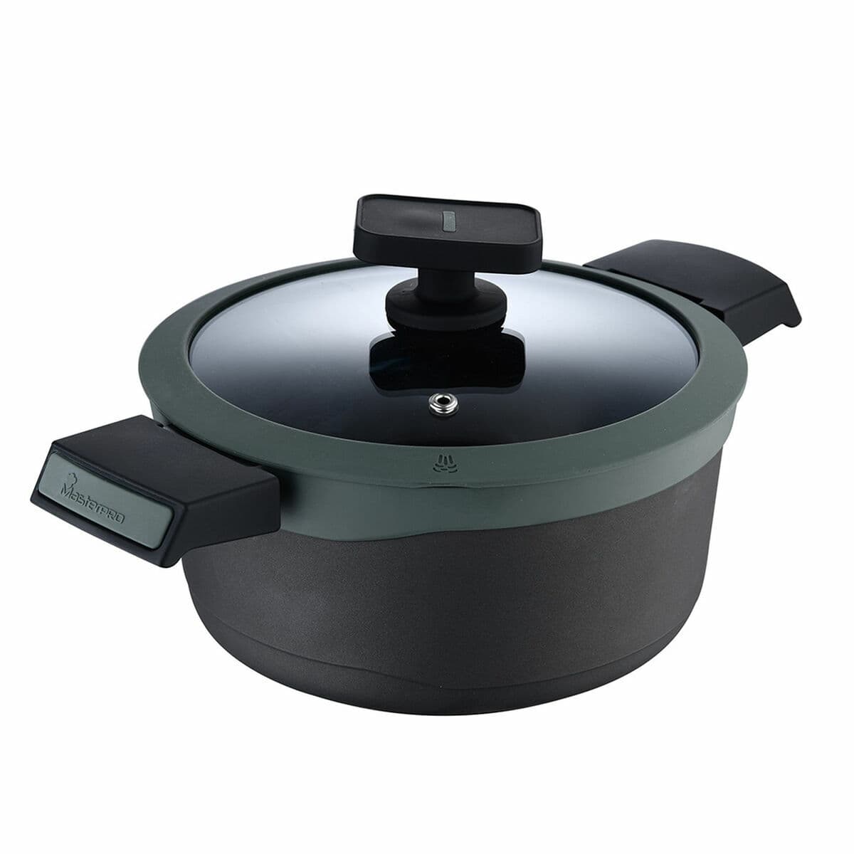 Topf mit Deckel Masterpro GASTRO REECO MP Schwarz