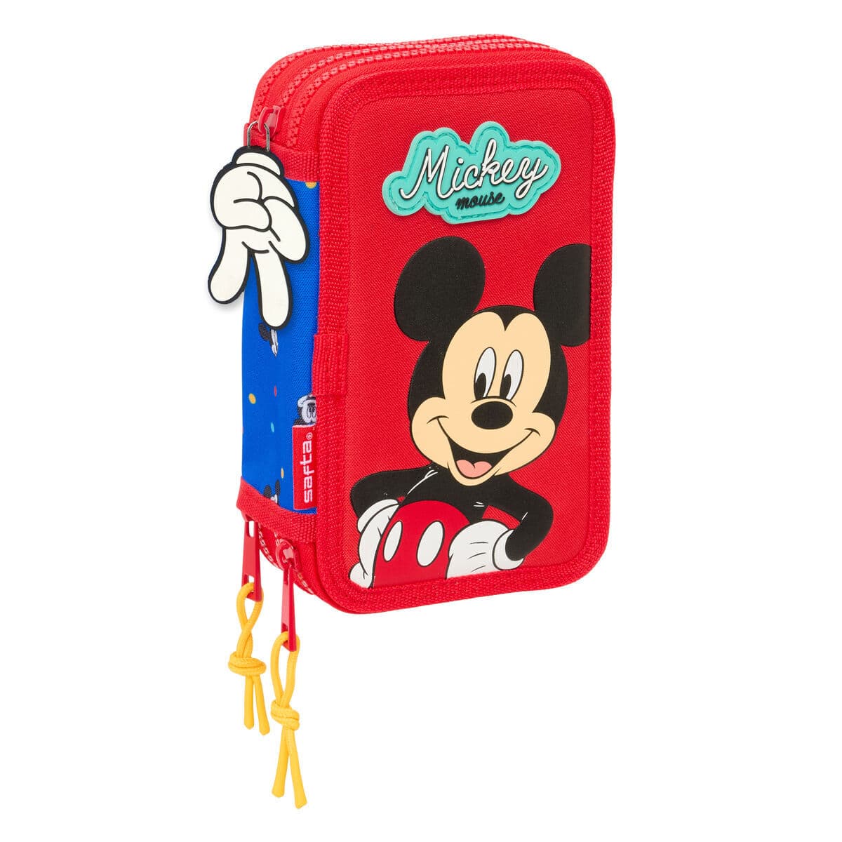 Dreifaches Federmäppchen Mickey Mouse Clubhouse Good day Blau 12,5 x 19,5 x 5,5 cm 37 Stücke