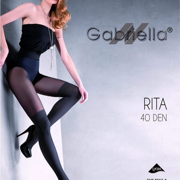 Rajstopy Rita 40DEN Nero - Gabriella